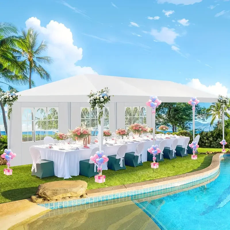 10x10/10x20/10x30 Party Tent Outdoor Canopy Tent with Removable Sidewalls, Waterproof Party Tents for Parties,Wedding Events,BBQ