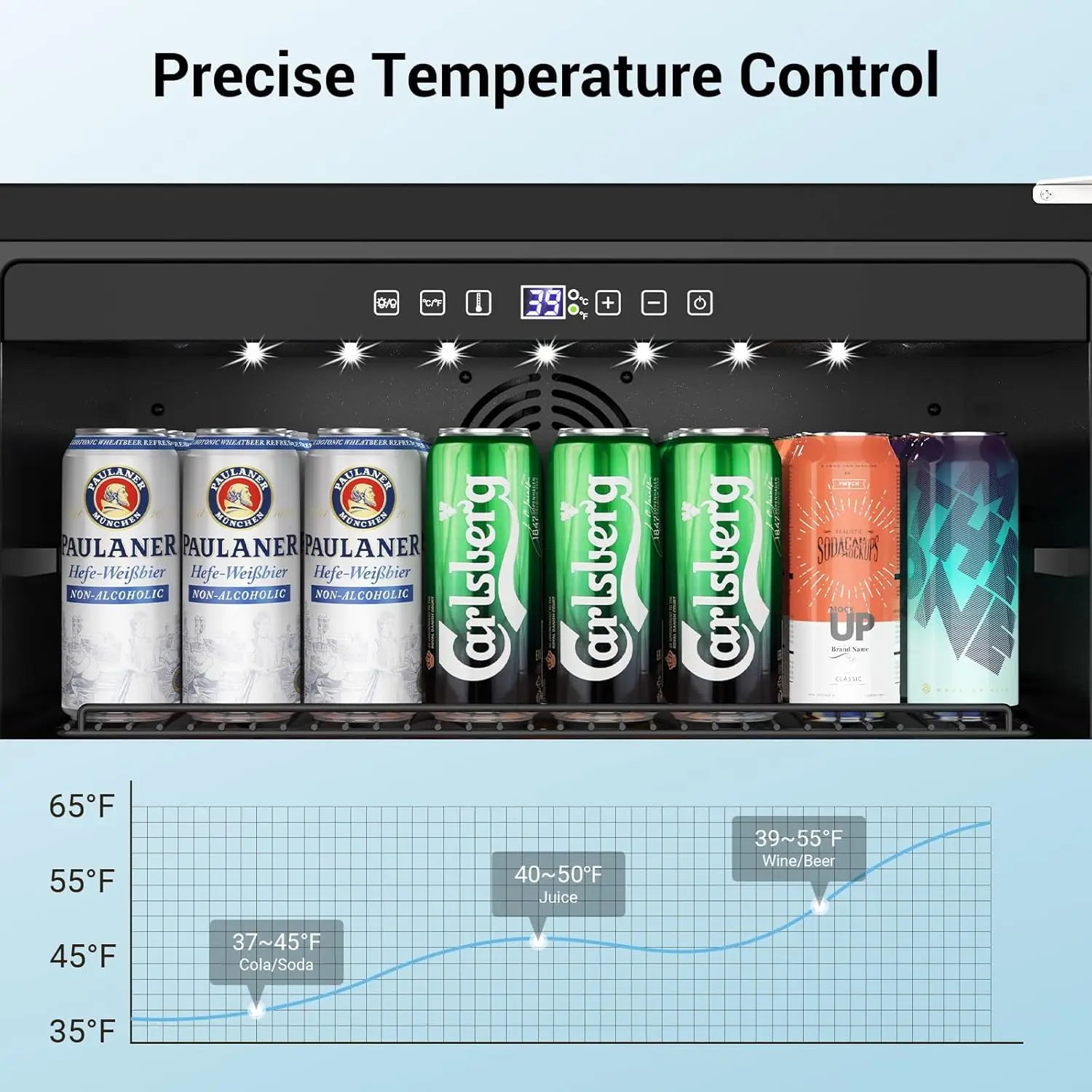 Beverage Refrigerator 190 Cans, Under Counter