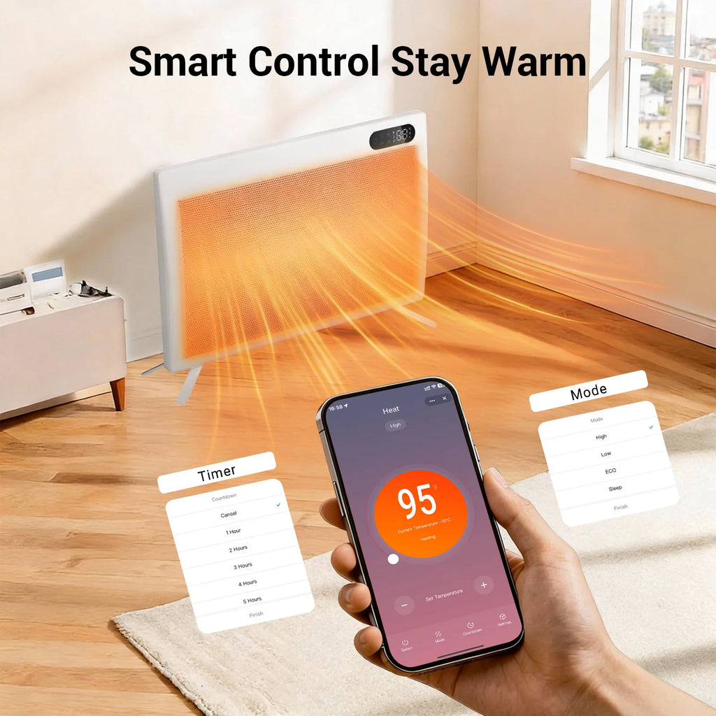 Space Heater, Under Desk Mountable Quiet Infrared