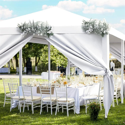 10x10/10X20/10x30FT Party Tent Outdoor Canopy Tent with Sidewalls Upgrade Removable, White Tents for Parties Waterproof