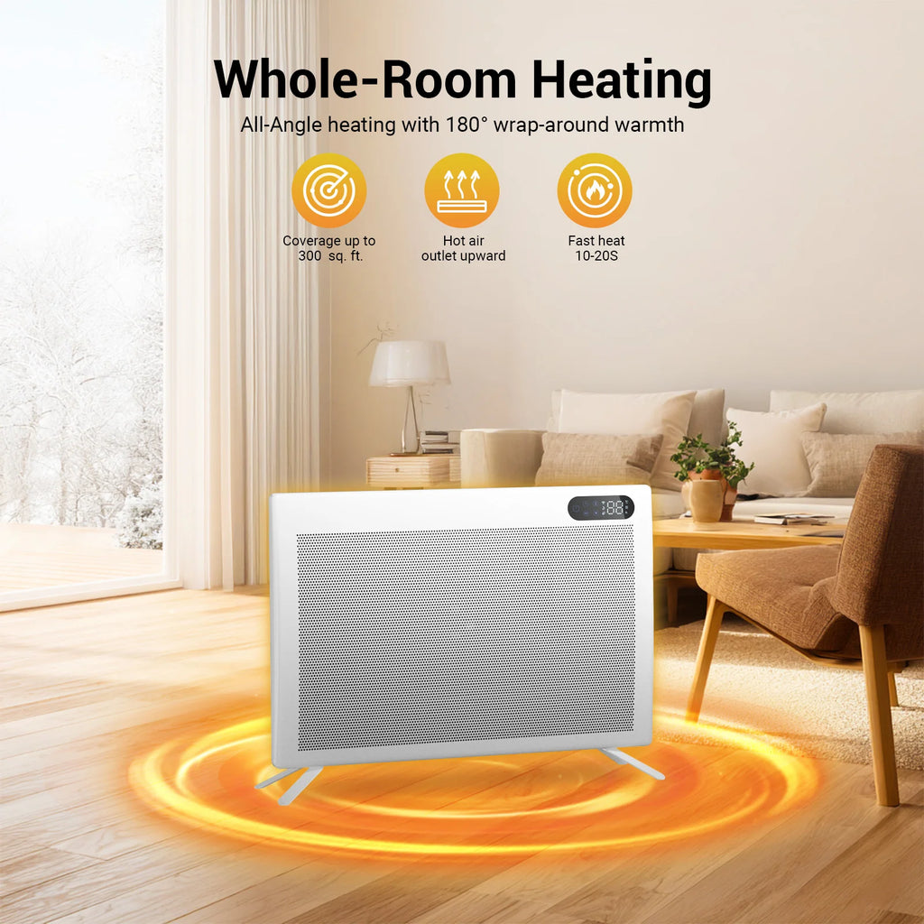 Space Heater, Under Desk Mountable Quiet Infrared