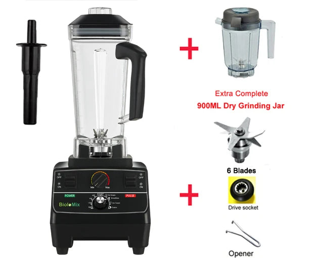 Blender Mixer Juicer, Ice Crusher Smoothies BPA-Free 2L Smart Timer