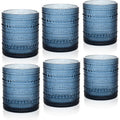 Glasses, 10 oz Water Cocktail Hobnail Set of 6 Textured