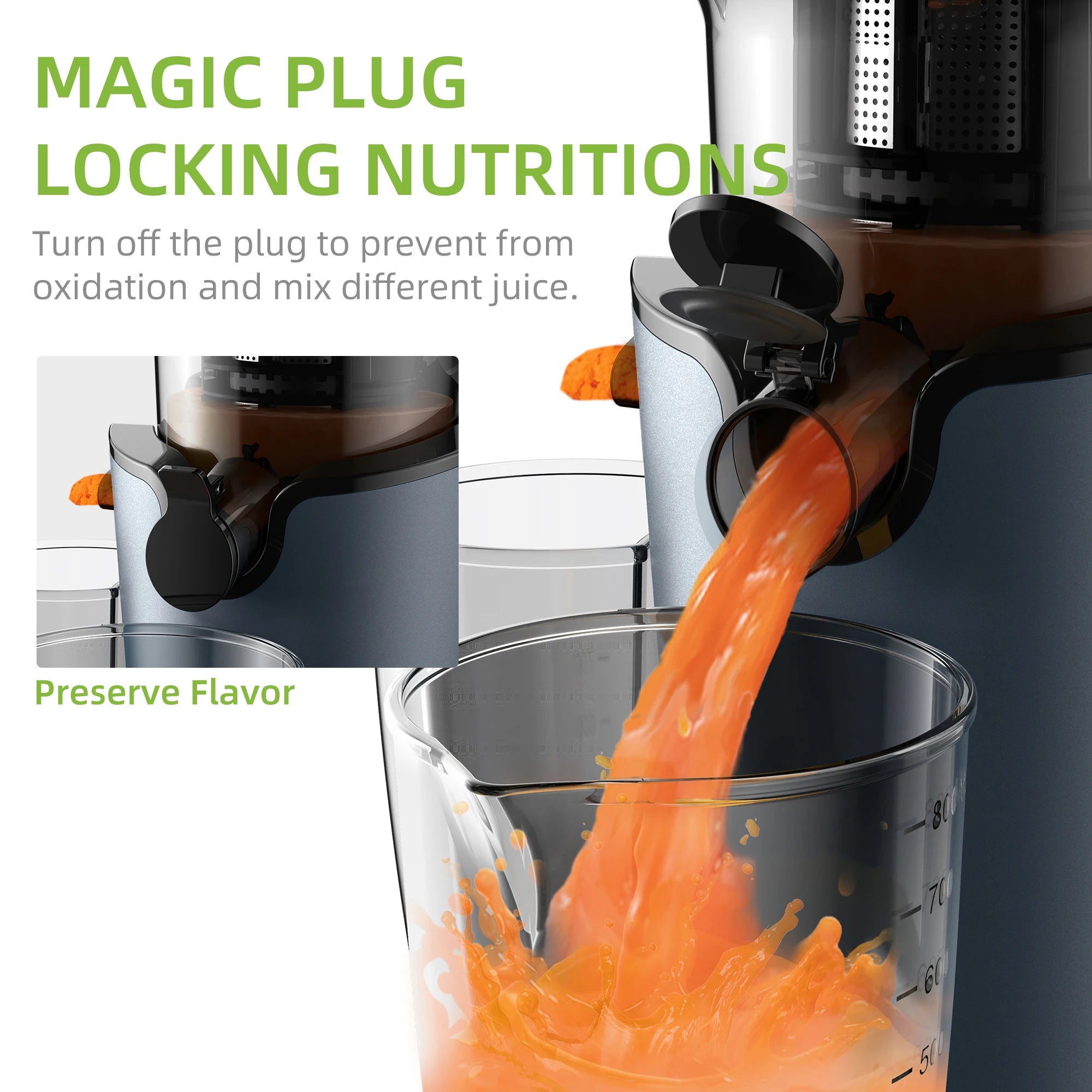 Juicer, Cold Press Fits Whole Fruits