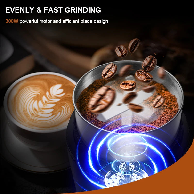 Coffee Grinder, Electric Stainless Spices Herbs Grain Mill