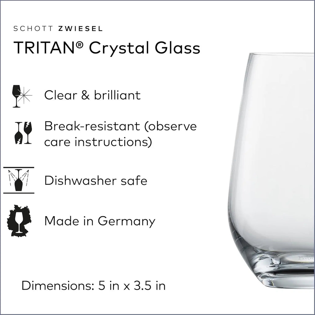 Tumbler Glasses Set of 6 Tritan Crystal Dishwasher-Safe 19 oz