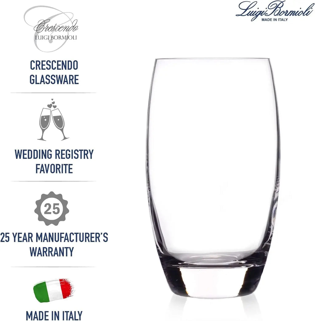 Tumblers, 20 Oz Set of 4 Lead-Free Crystal, Dishwasher Safe