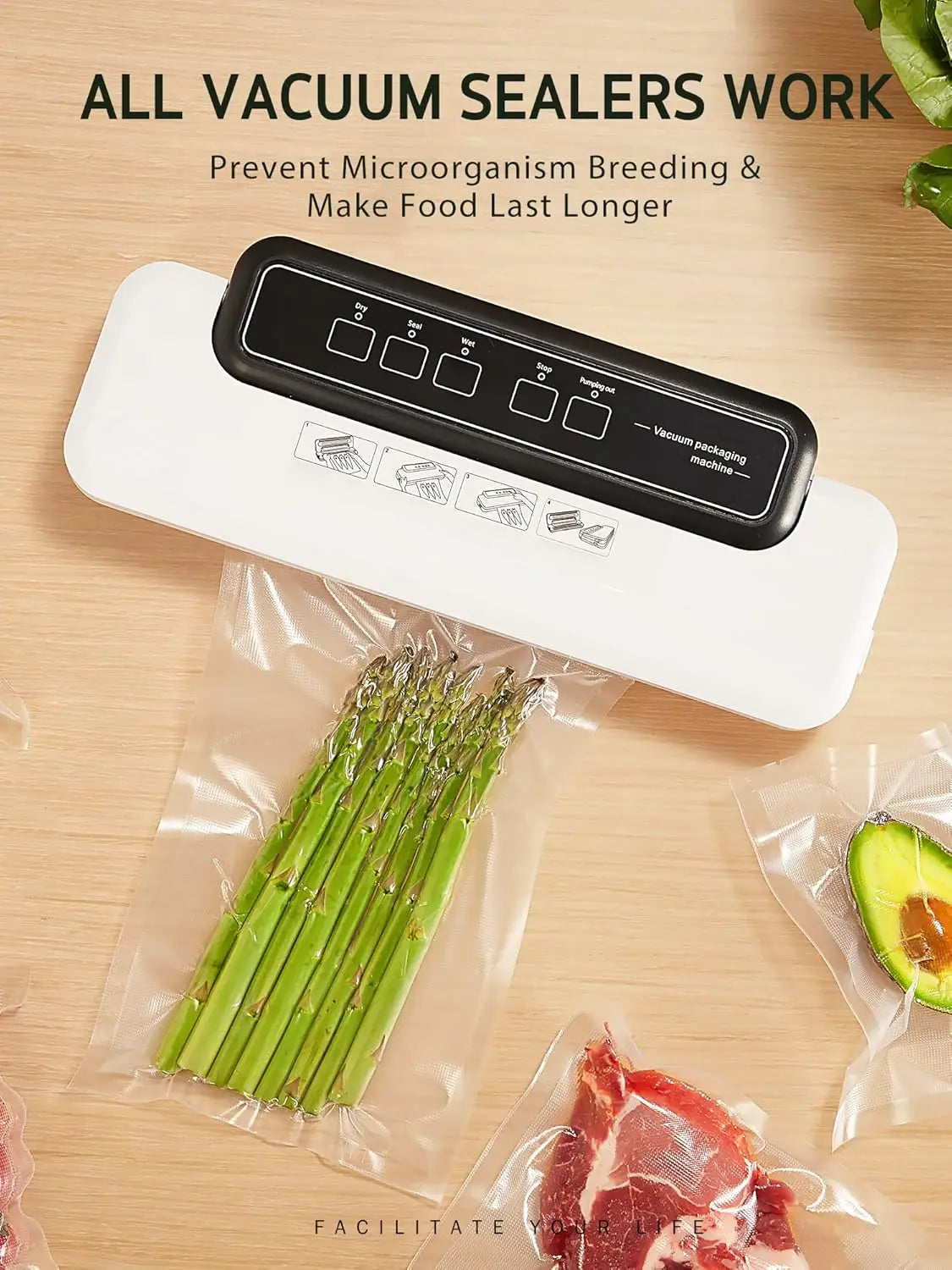 200 Vacuum Sealer Bags, 11x16 Gallon