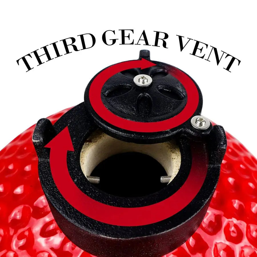 Charcoal Grill & Smoker, BBQ Stainless Steel Grates Ceramic, Stand