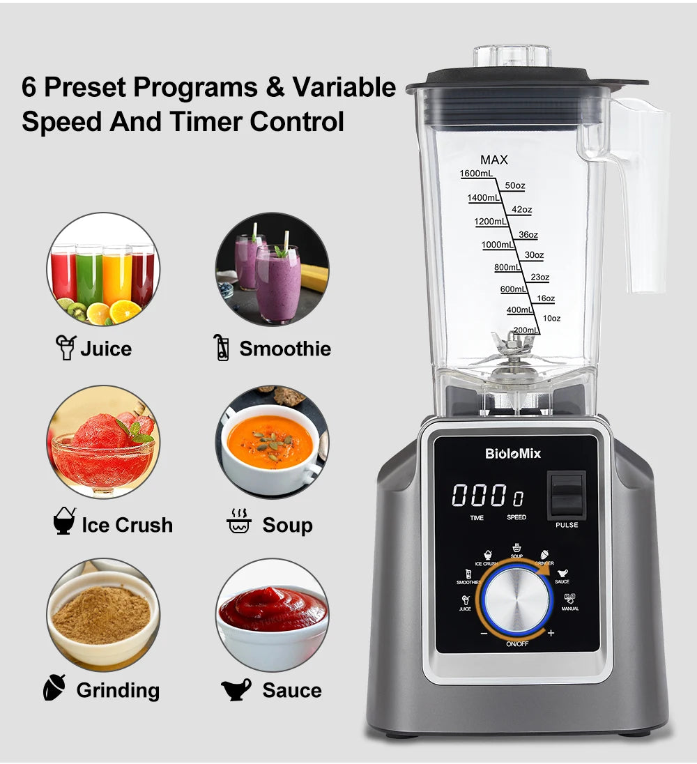 Blender Mixer Juicer, BPA-Free 2L Ice Smoothies
