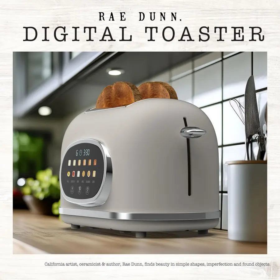 Toaster, 2-Slice Retro Digital Stainless Steel