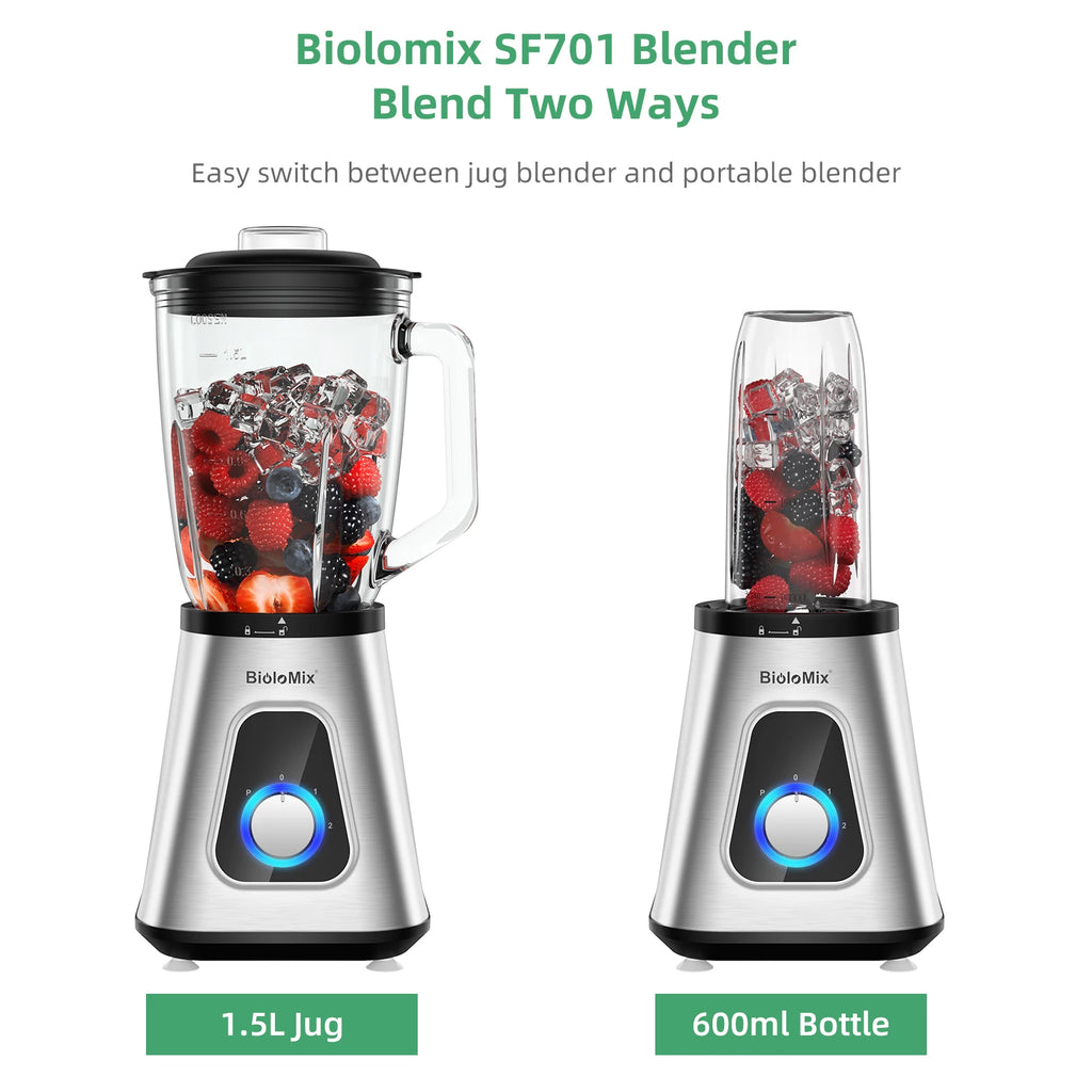 Blender, 1.5L Glass Smoothie Frozen Fruit Drinks, Sauces