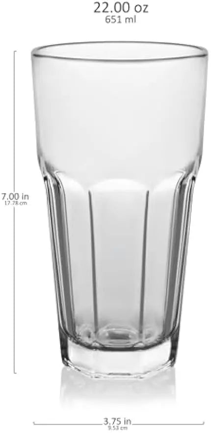 Glasses, Set of 12 Clear Iced Tea Dishwasher Safe