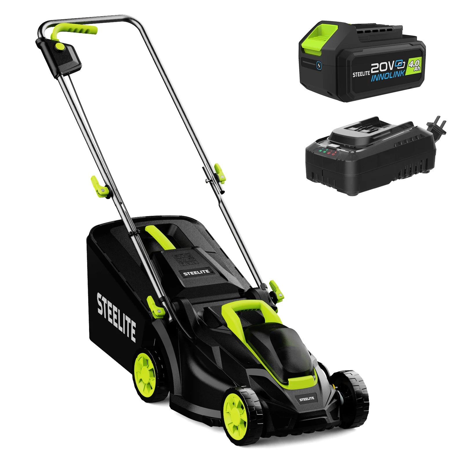 Lawn Mower, 13" Electric Lightweight Cordless Battery/Charger
