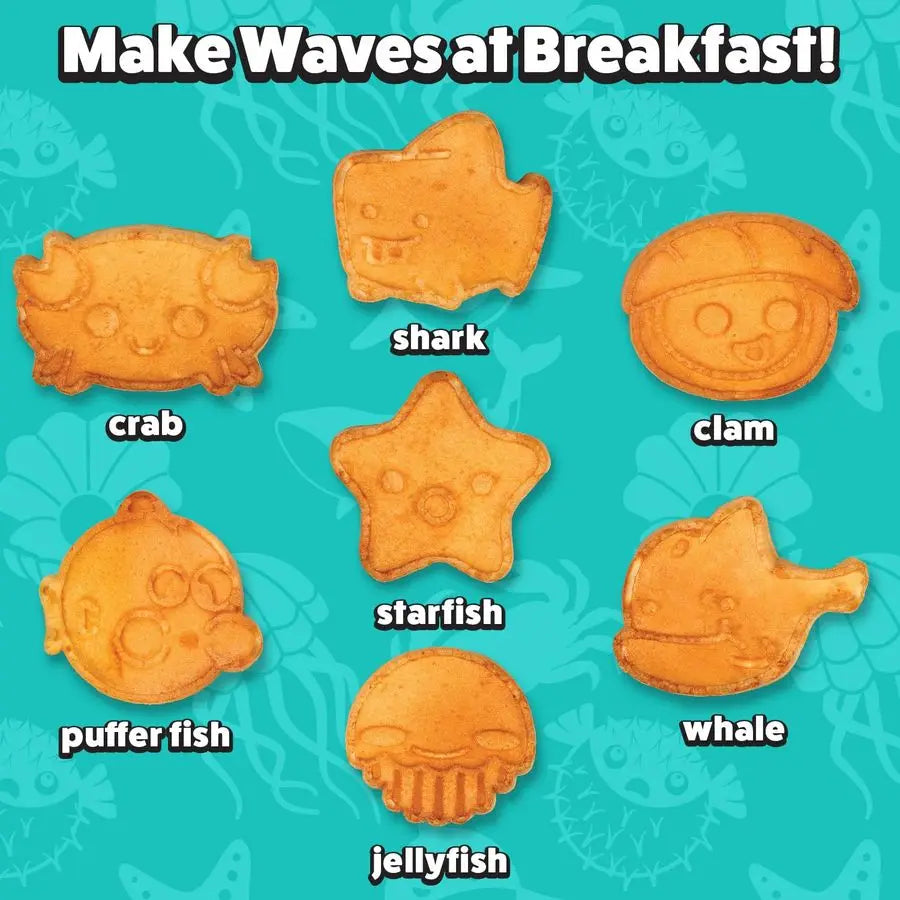 Mini Waffle Maker, Ocean Animal Shapes