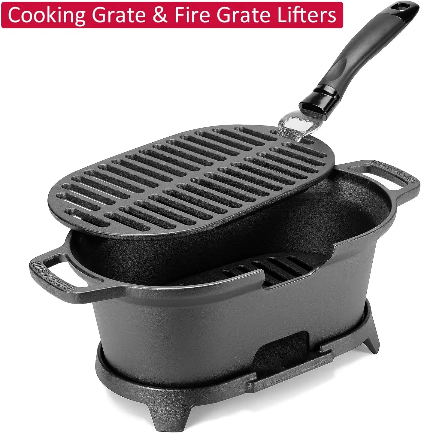 Hibachi Grill, Cast Iron Tabletop Charcoal BBQ