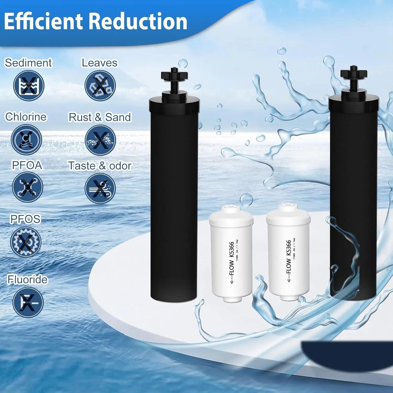 Water Filter Replacement, Combo-Pack Fluoride, Arsenic & Chlorine