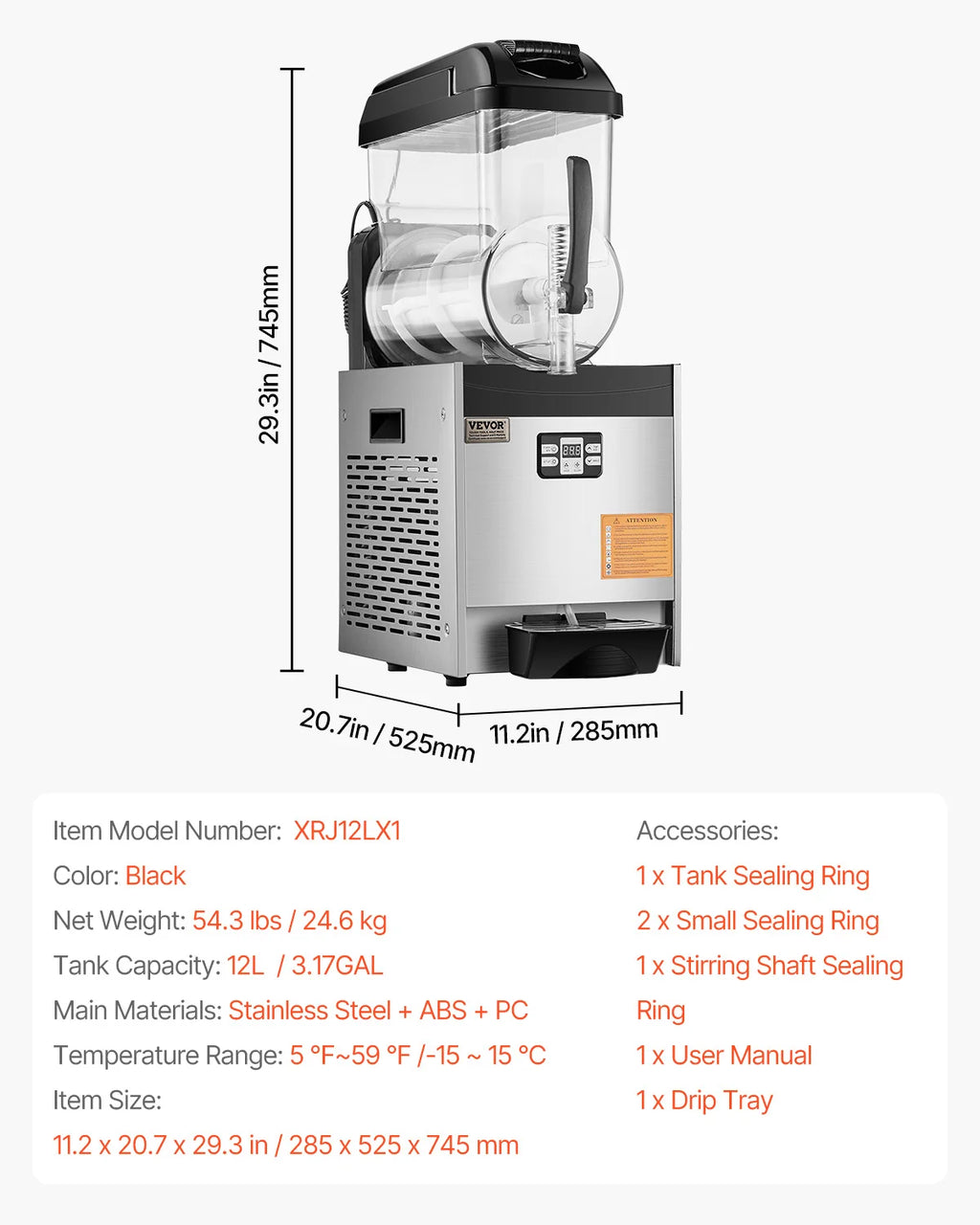 Slushy Machine, 1-3 Tanks Stainless Margarita Smoothie Frozen Drink Maker