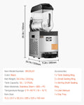 Slushy Machine, 1-3 Tanks Stainless Margarita Smoothie Frozen Drink Maker