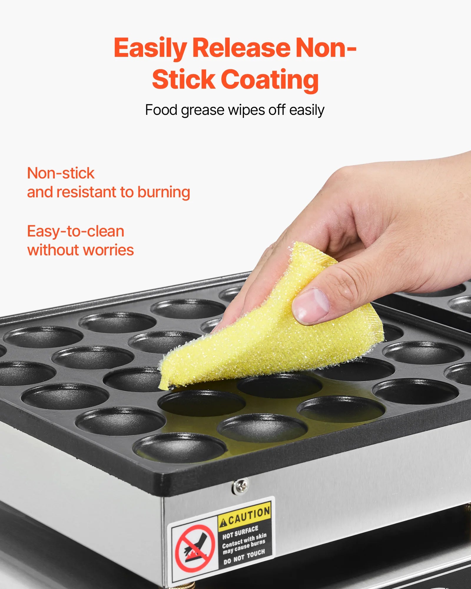 Mini Pancake/Waffle Maker, Non-stick 1800W