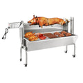 Charcoal Grill, Electric Spit Roaster Stainless Steel w/ Adjustable Height