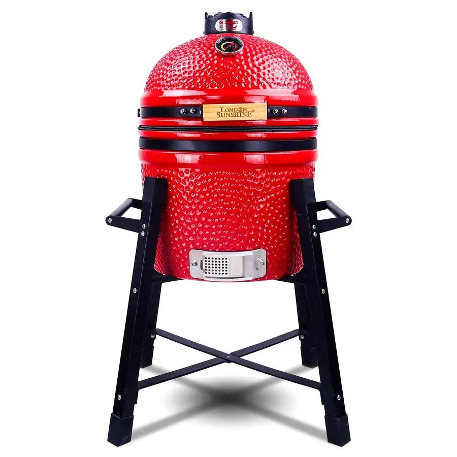 Charcoal Grill & Smoker, BBQ Stainless Steel Grates Ceramic, Stand