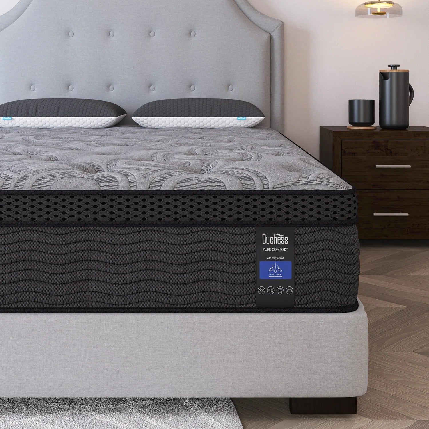 12/14 Inch Twin Full King Queen Mattress , Hybrid Mattresses Medium Firm with Gel Memory Foam & Pocketed Coils, Motion Isolation
