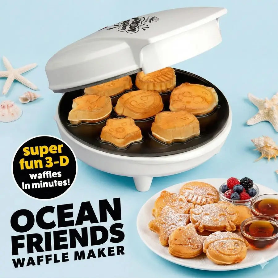 Mini Waffle Maker, Ocean Animal Shapes
