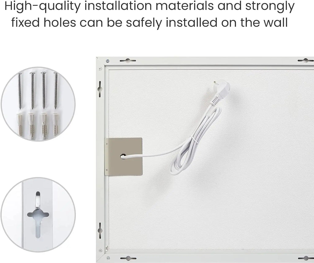Space Heater, Indoor 600W, Infrared Wall-Mounted, Programmable