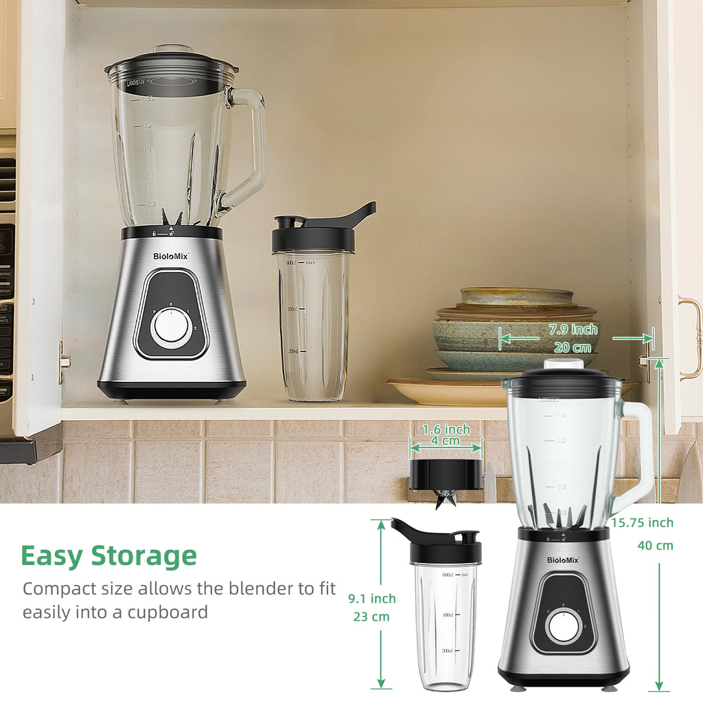 Blender, 1.5L Glass Smoothie Frozen Fruit Drinks, Sauces