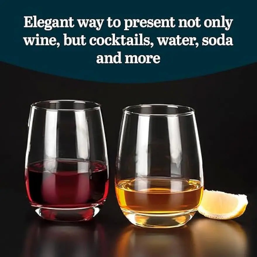 Glasses, Set of 12 Wine 15.25 oz Clear