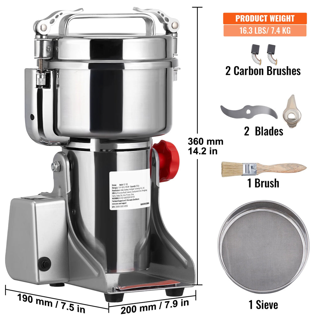 Grain Mill Grinder, Spices Herbs Grains Spices Cereals Coffee Corn