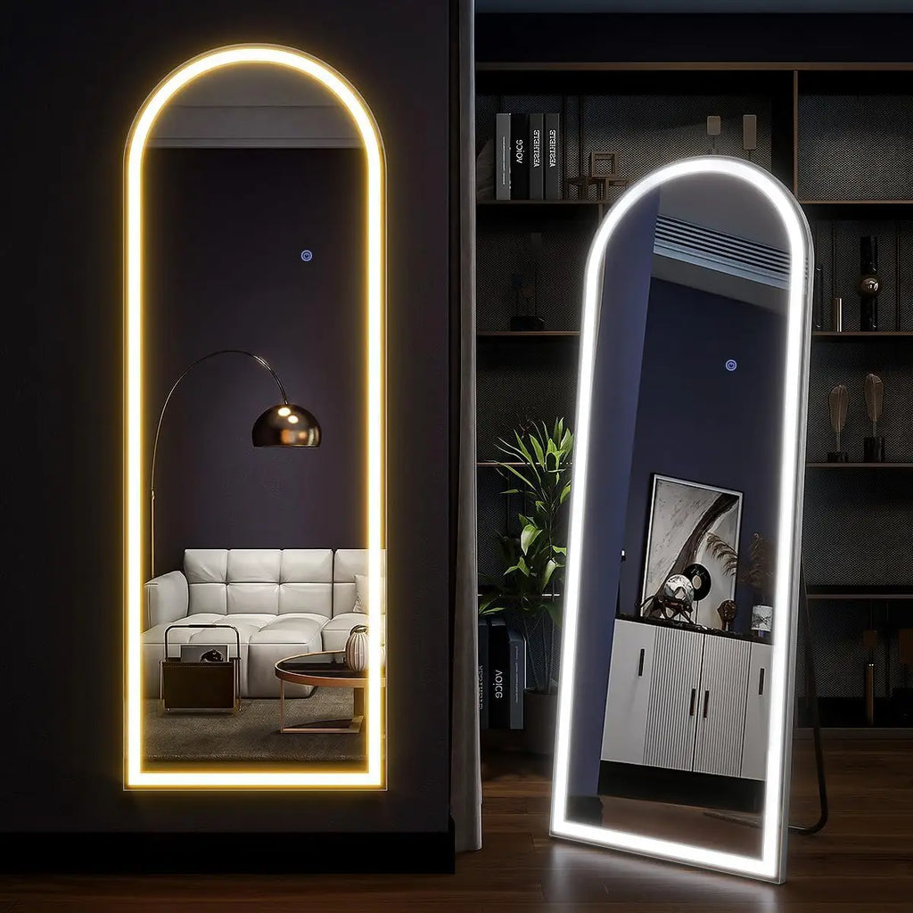 Full Length Mirror w/ Adjustable Lights, 63"x20"