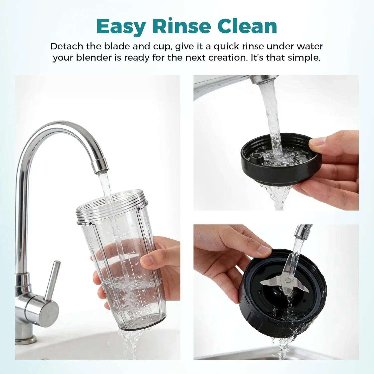 Blender, Personal Blenders BPA-Free Portable Cups, Silver