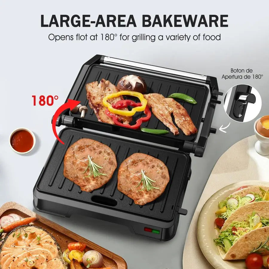 Press Grill Sandwich Maker 2-Slice, NonStick