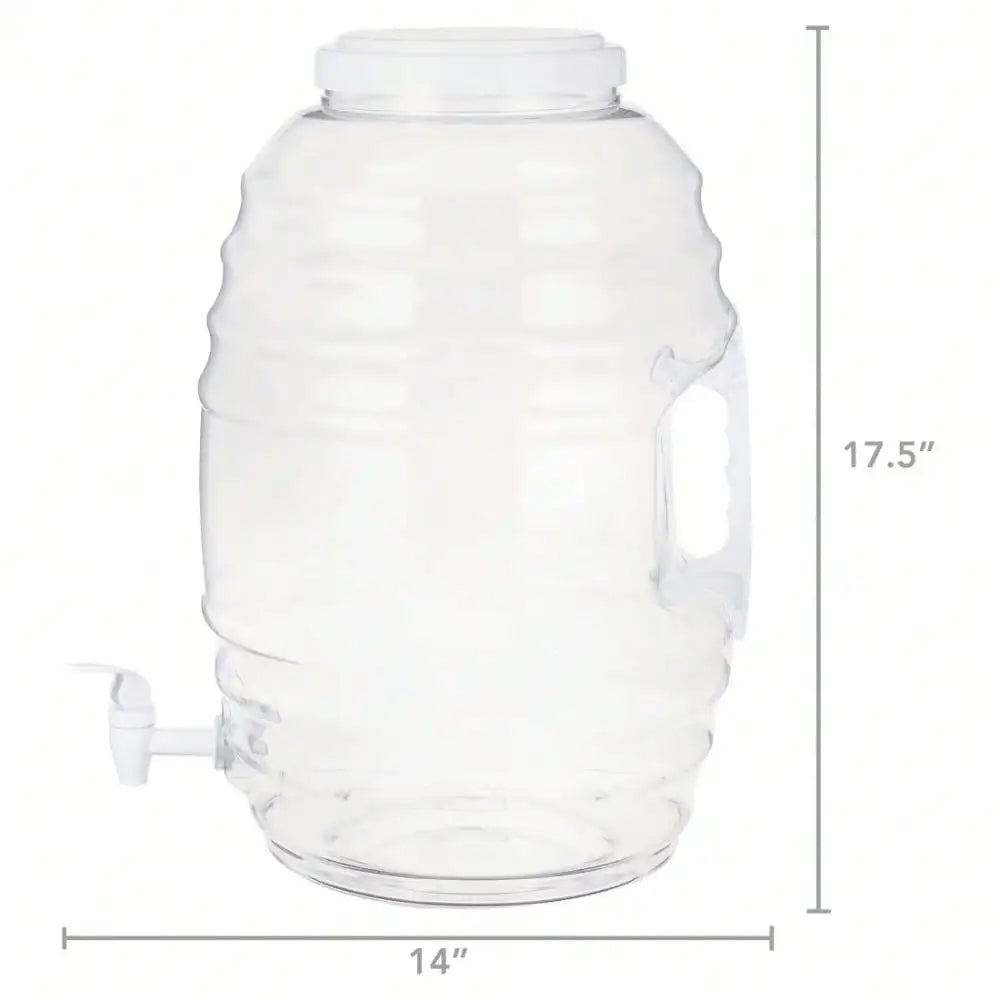 Beverage Dispenser, 5 Gal White