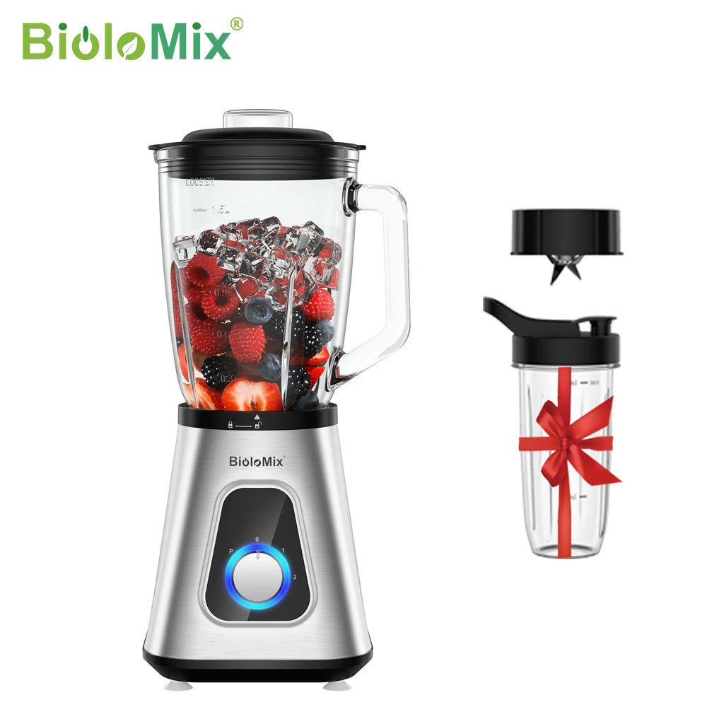 Blender w/ 1.5L Glass Jar, Personal Combo Smoothie Frozen Fruit Drinks,  Sauces