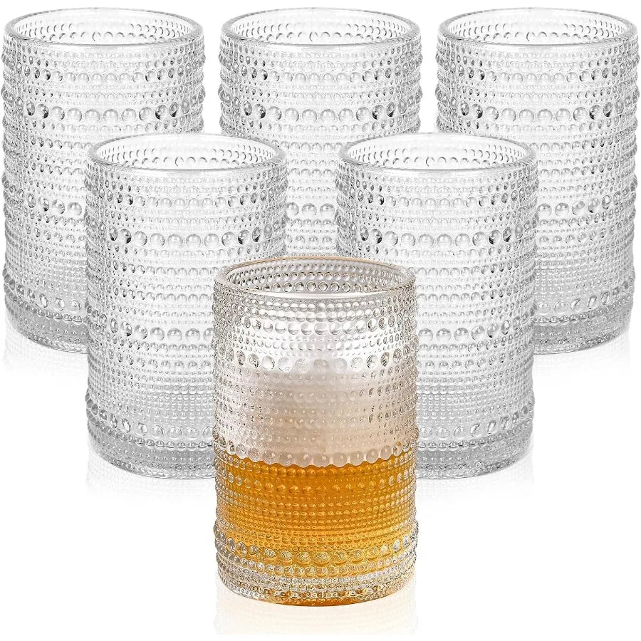 Glasses Set of 6 15 oz Hobnail Vintage