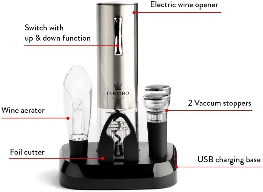 Premium Electric Wine Opener with Charging Base