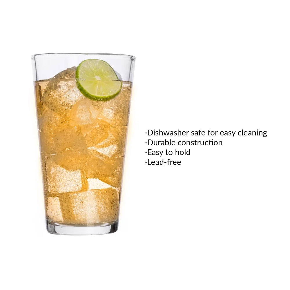 Glasses, 4-Pack Everyday Clear 16oz Tumbler