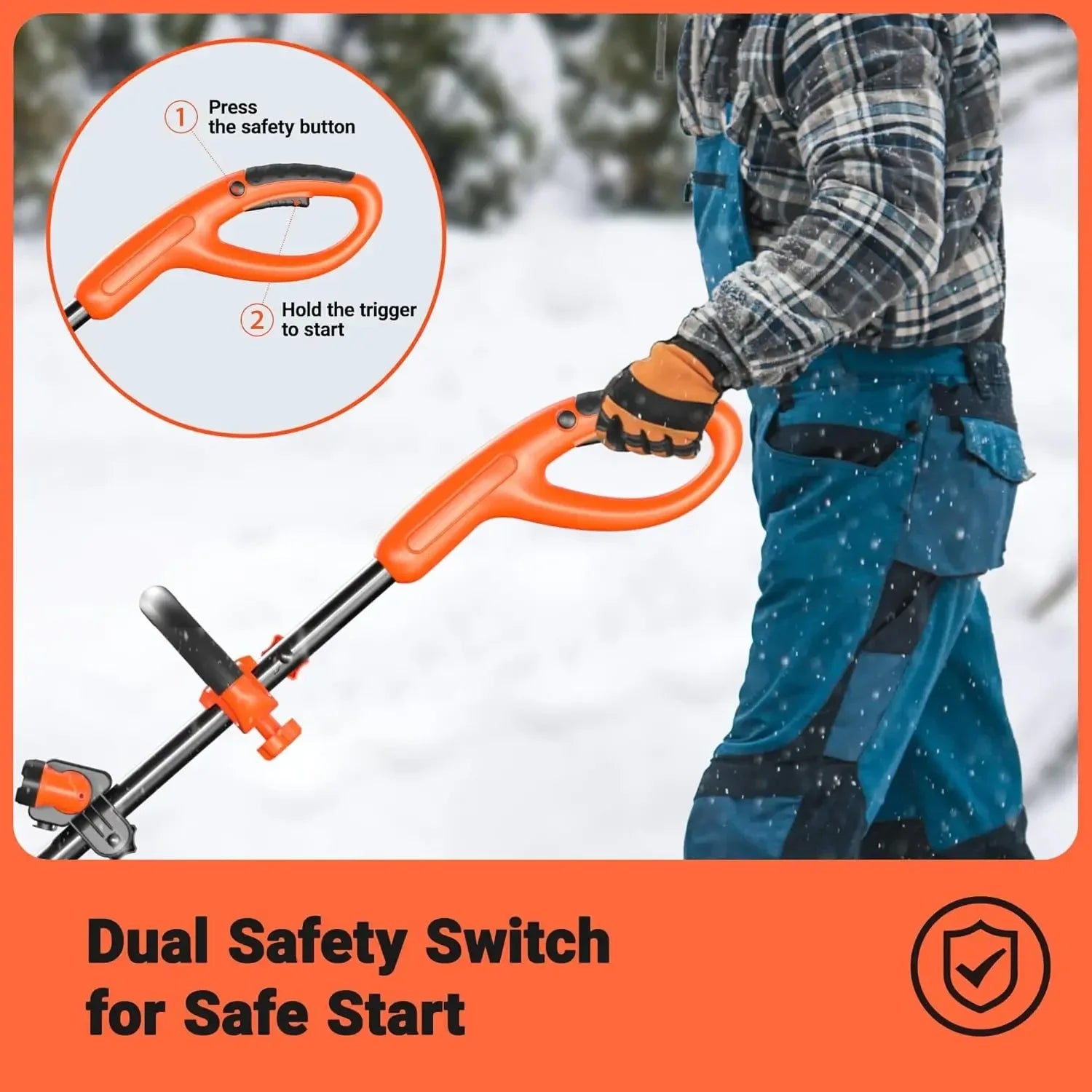 BestsellerBestsellerCordless Snow Shovel with Wheels, 48V | 16-Inch | 4-Ah Brushless Cordless Snow Blower with Directional Plate