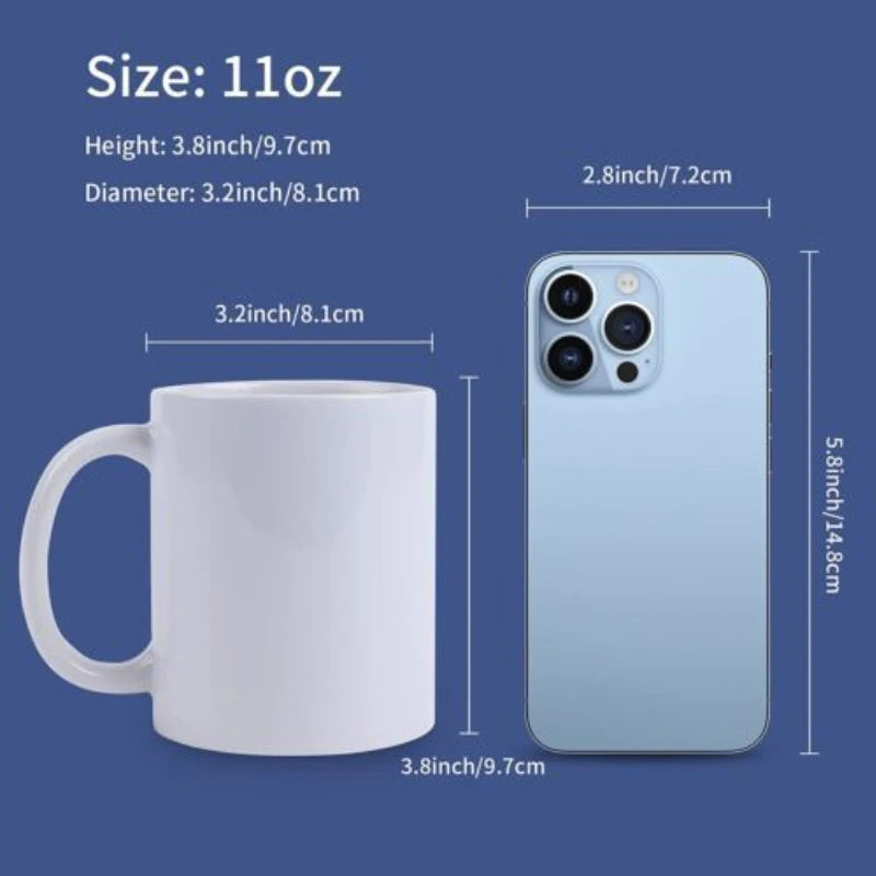Mugs, 6-pack 11 oz White Ceramic