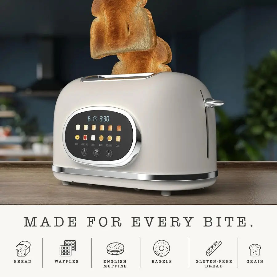 Toaster, 2-Slice Retro Digital Stainless Steel