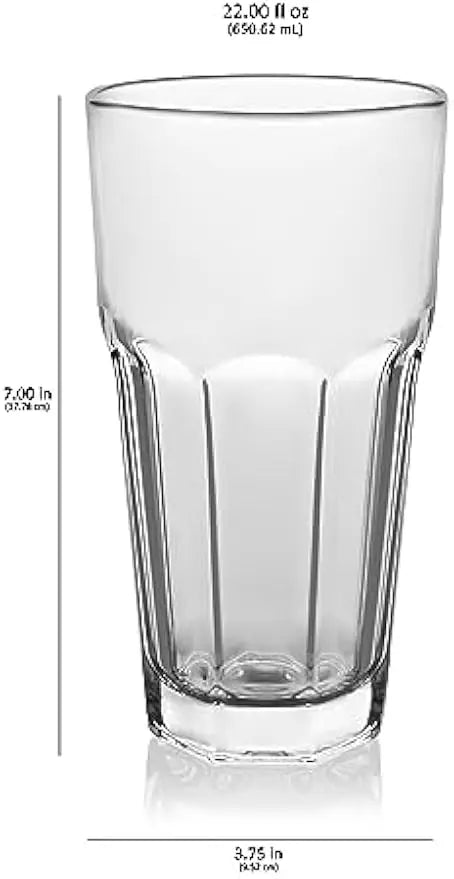 Glasses, Set of 12 Clear Iced Tea Dishwasher Safe