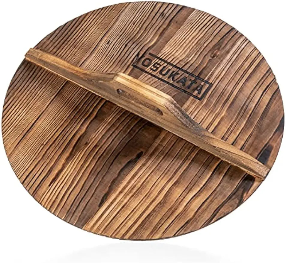 Wok Lid, Wood 14 In Ergonomic
