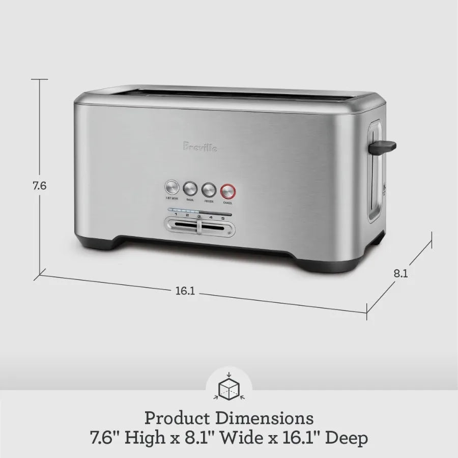 Toaster, 4-Slice Brushed Stainless Steel