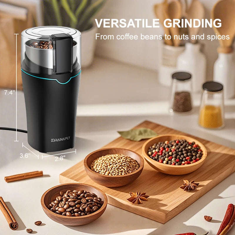 Coffee Grinder, Electric Stainless Spices Herbs Grain Mill