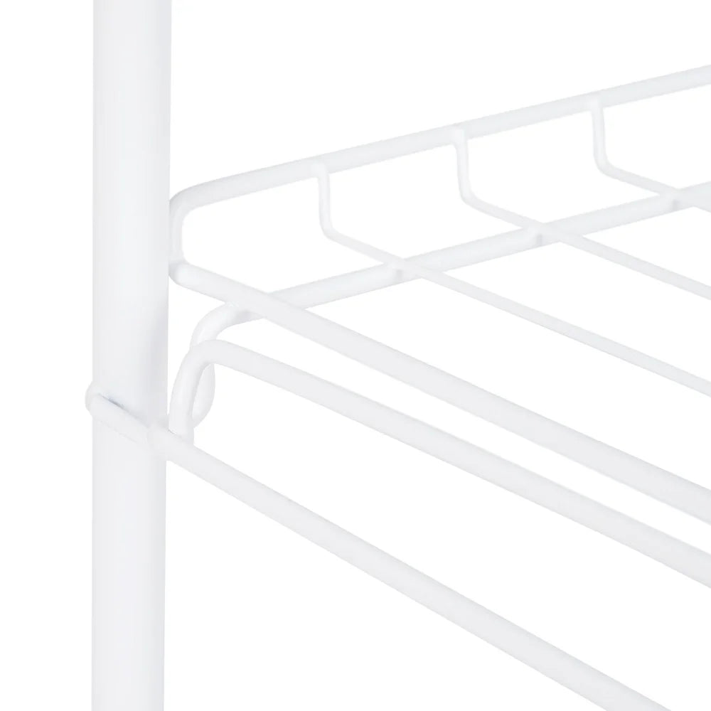 4-Tier Freestanding Steel Wire Shoe Organizer Rack Holds Up to 12 Pairs Sturdy Storage Solution Sneakers Loafers Flats Easy