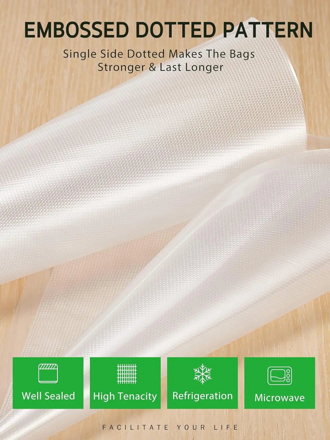 200 Vacuum Sealer Bags, 11x16 Gallon