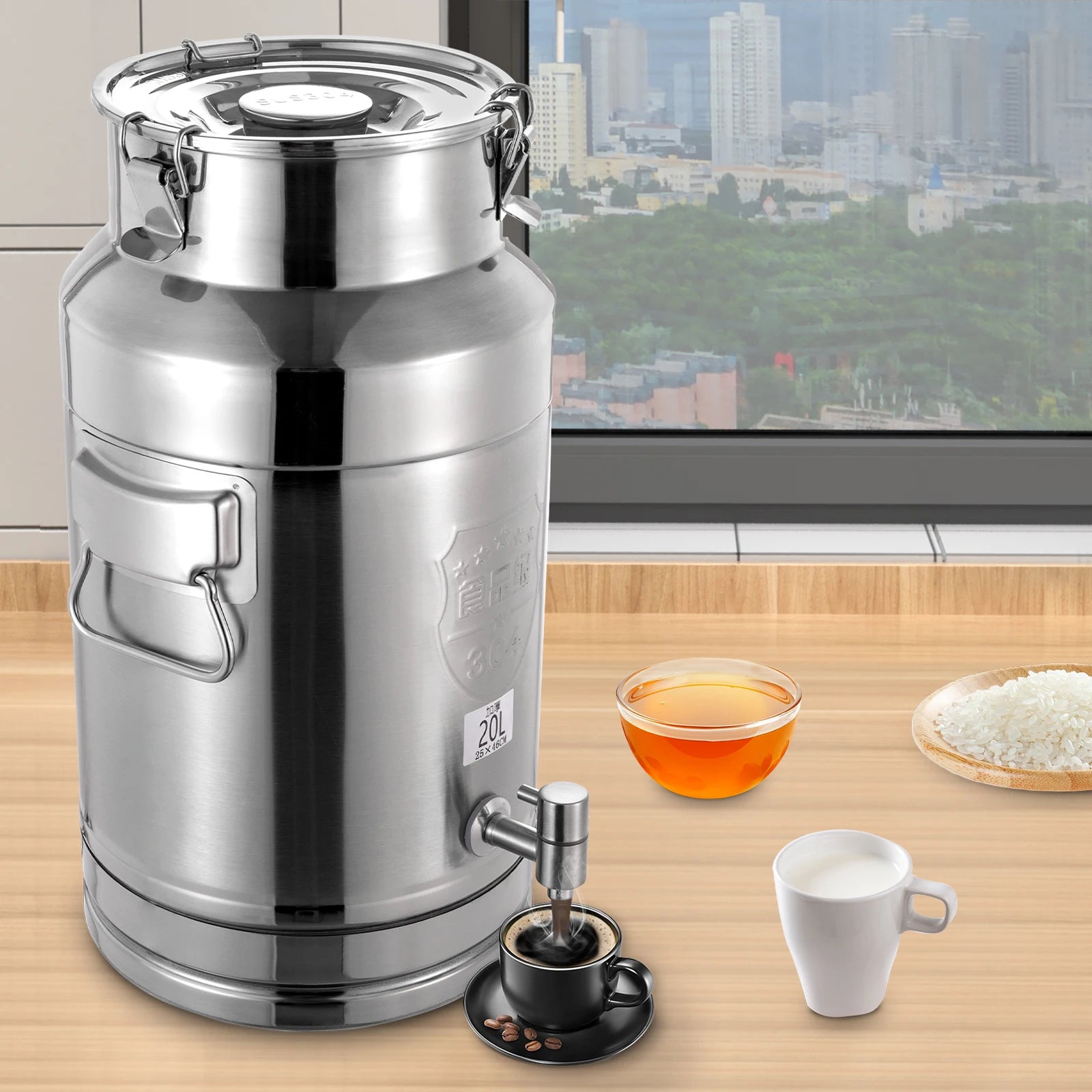 Beverage Dispenser, 5gal Stainless Steel 5 gal